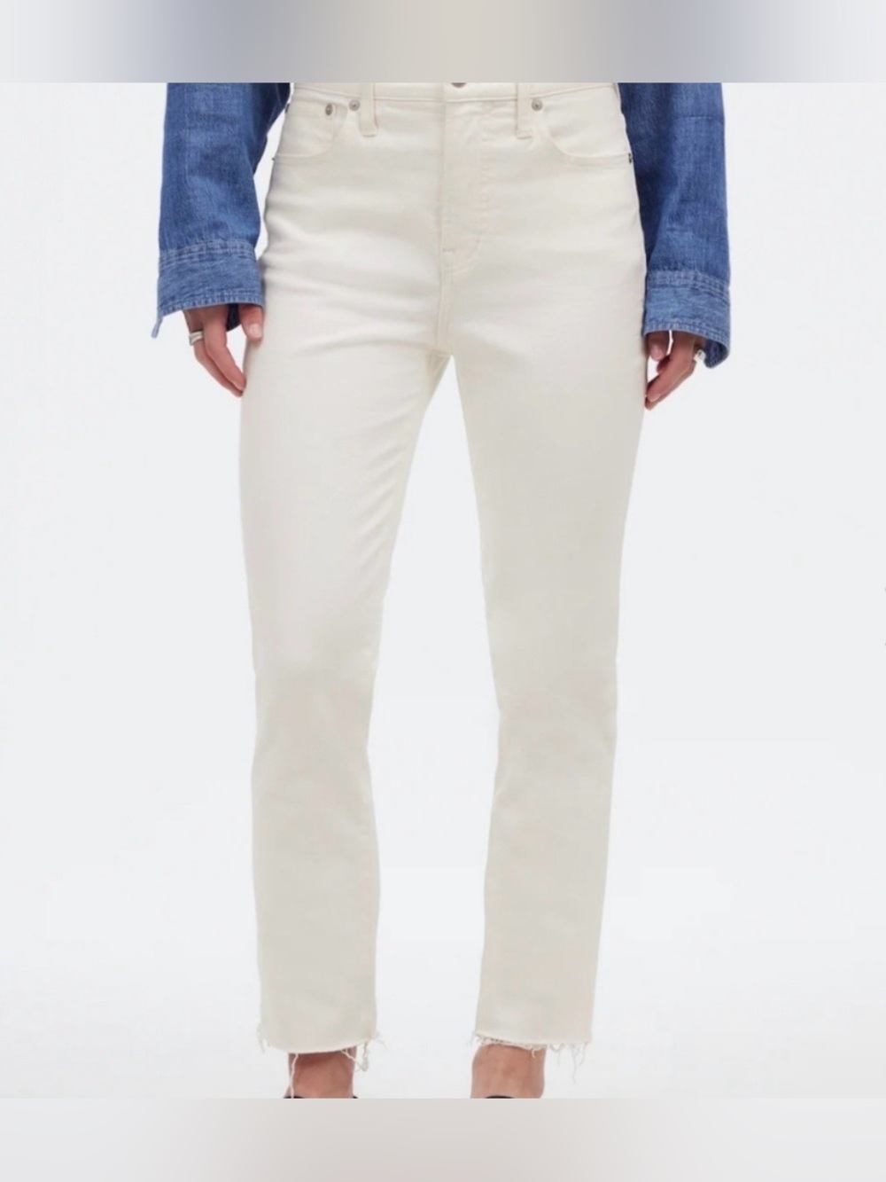 Madewell The Perfect Vintage Jeans in Cream - NWOT